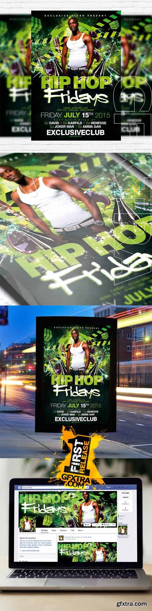 Hip Hop Fridays – Flyer Template + Facebook Cover