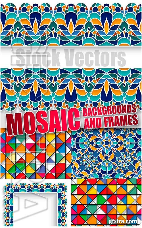 Mosaic backgrounds and frames - Stock Vectors