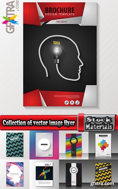 Collection of vector image flyer banner brochure business card 12-25 Eps