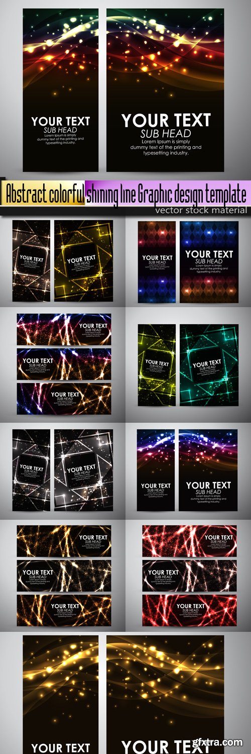 Abstract colorful shining line Graphic design template