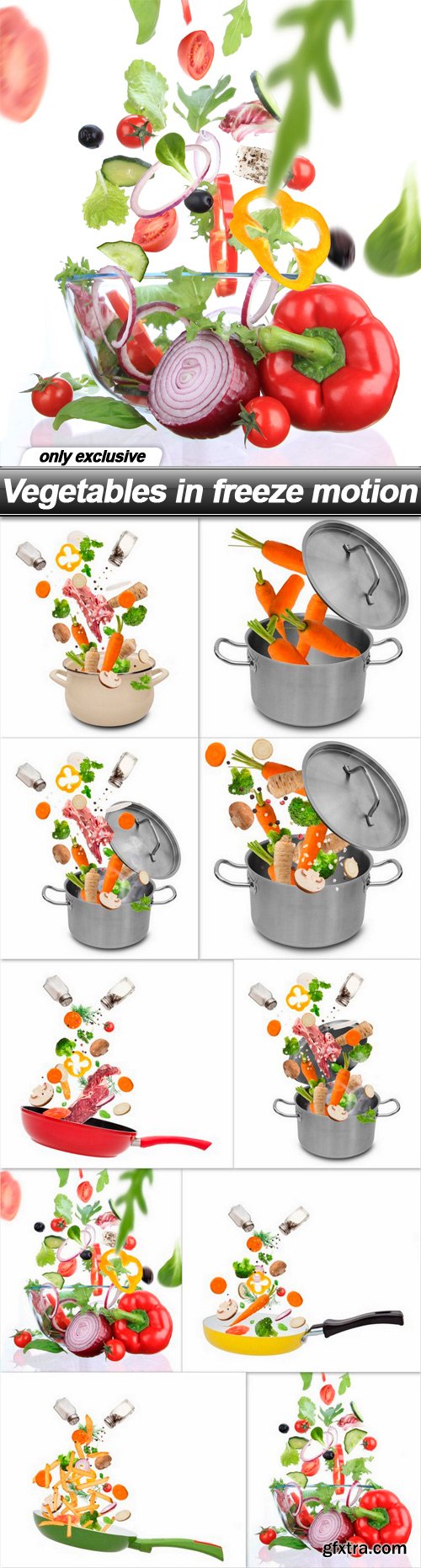 Vegetables in freeze motion - 10 UHQ JPEG