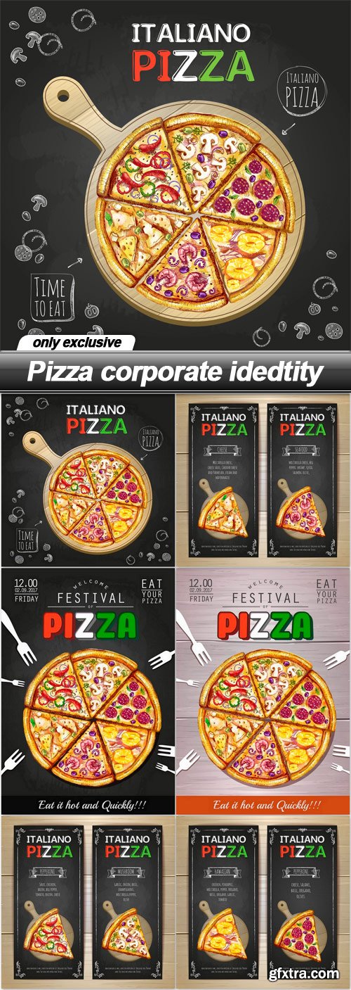 Pizza corporate idedtity - 6 EPS