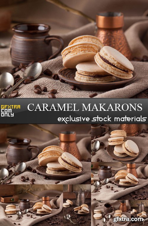 Caramel Makarons - 7 UHQ JPEG