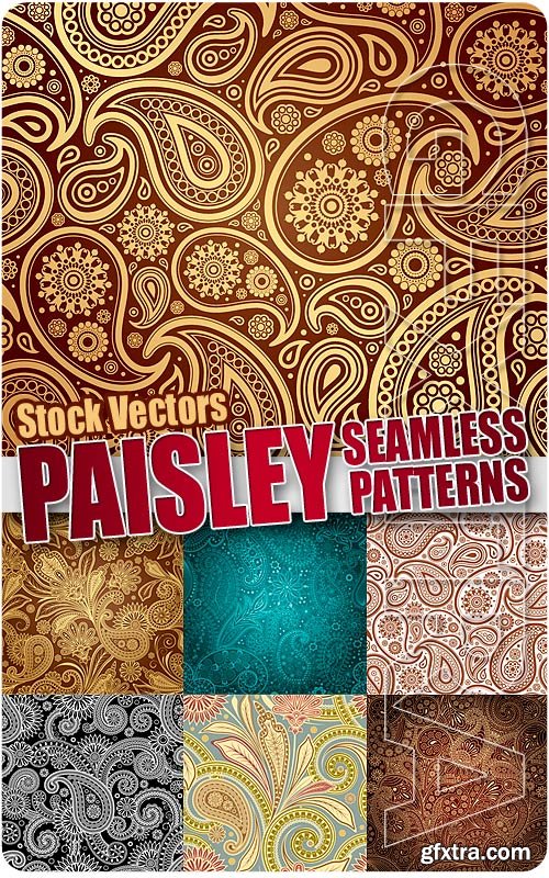 Paisley seamless patterns - Stock Vectors