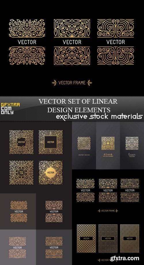 Vector Set of Linear Design Elements - 5 EPS
