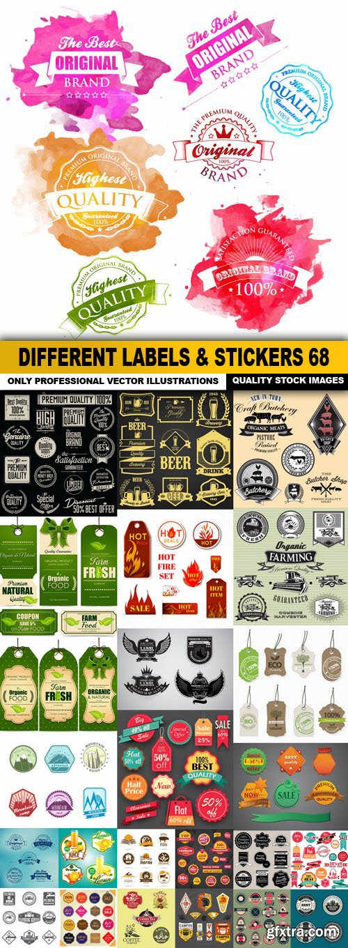 Different Labels & Stickers #68 - 25 Vector