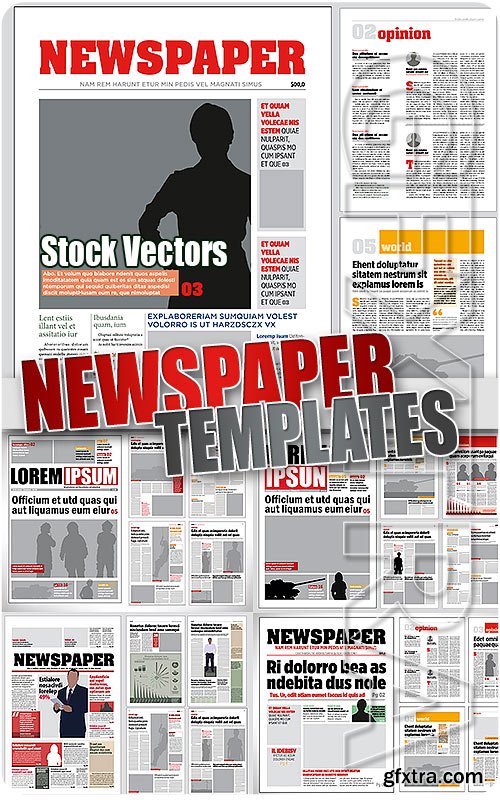 Newspaper template - Stock Vectors