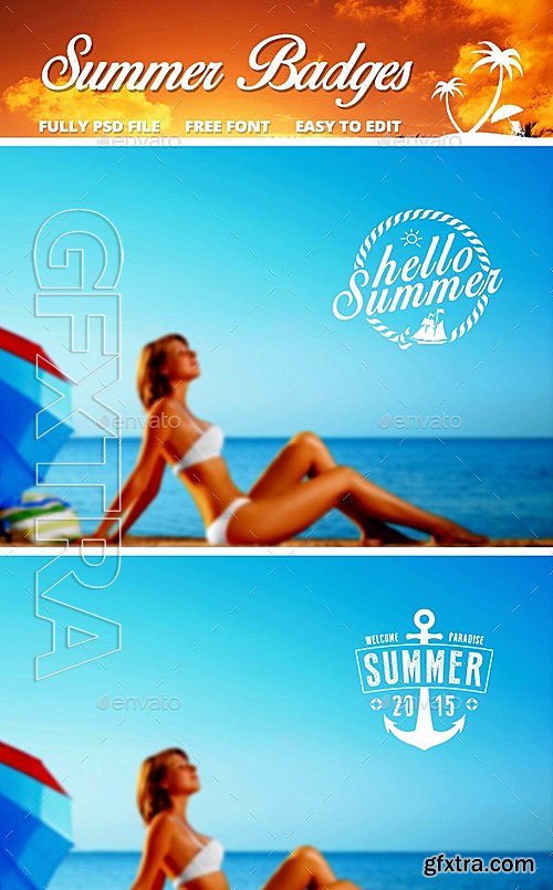 GraphicRiver - Summer Badges 11564332