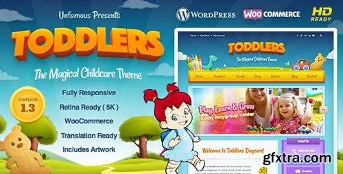 ThemeForest - Toddlers v1.3.1 - Kids, Child Care & Playgroup WordPress Theme - 10773172