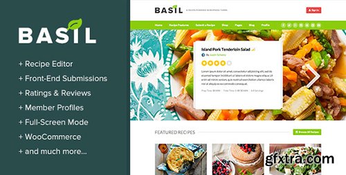 ThemeForest - Basil Recipes v1.4.4 - A Recipe-Powered WordPress Theme - 9009675