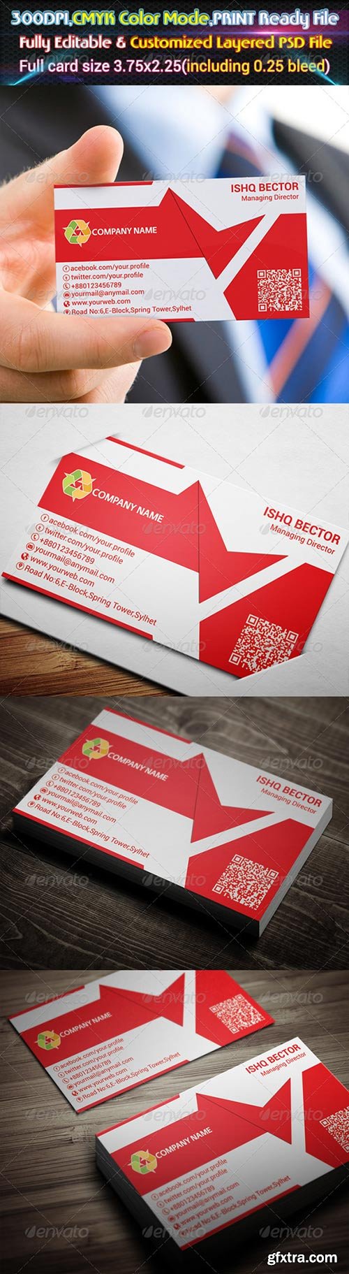 GraphicRiver - Red Creative Business Card 6382104