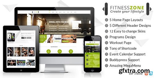 ThemeForest - Fitness Zone v1.7 - Sports, Health, Gym & Fitness Theme - 10612256