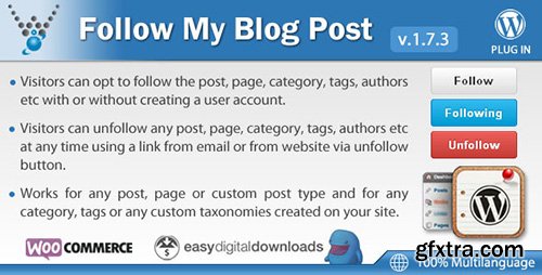 CodeCanyon - Follow My Blog Post v1.7.3 - WordPress Plugin - 6107586