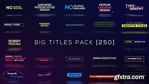 Videohive Big Titles Pack [250] 14753815