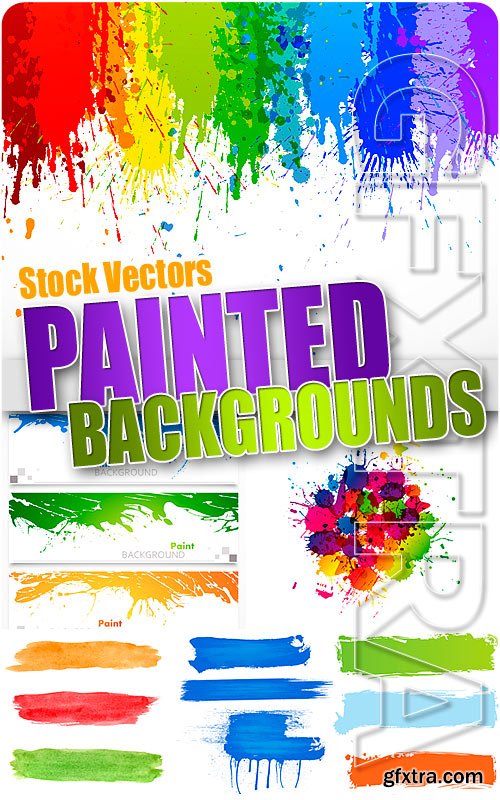 Painted backgrounds - Stock Vectors