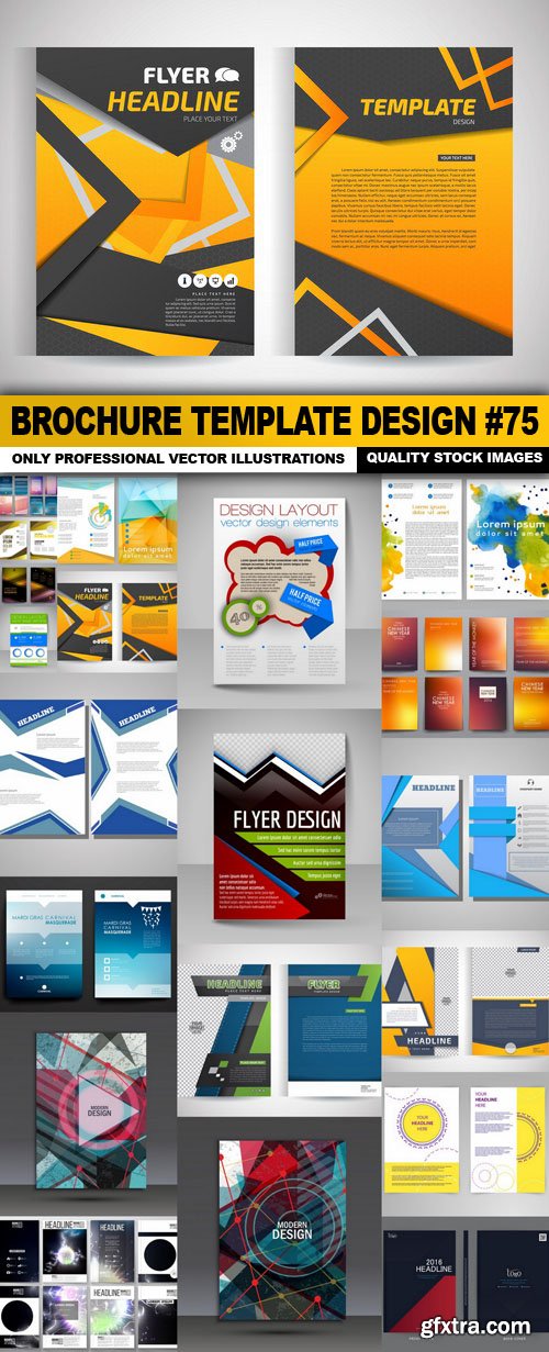 Brochure Template Design #75 - 20 Vector