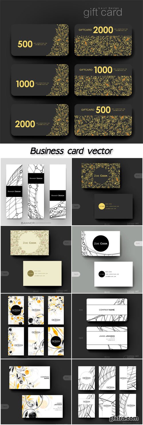 Business card vector, flyers templates