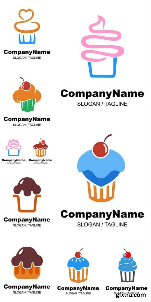 Cupcake Logo Icon Vector