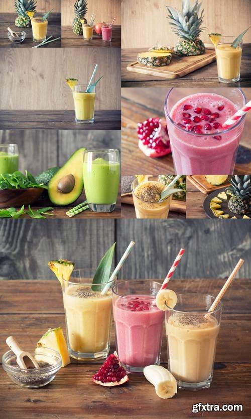 Smoothie on Wooden Table