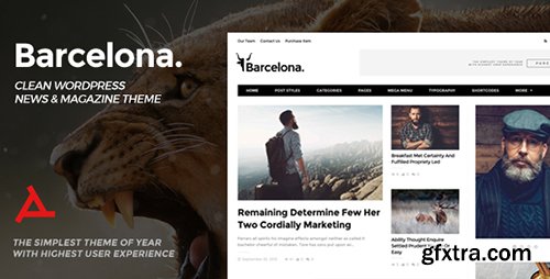 ThemeForest - Barcelona. v1.2.0 - Clean News Magazine WordPress Theme - 13308848