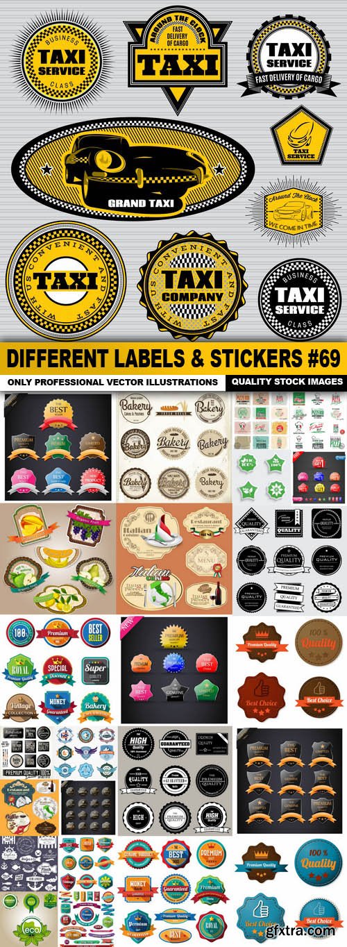 Different Labels & Stickers #69 - 25 Vector