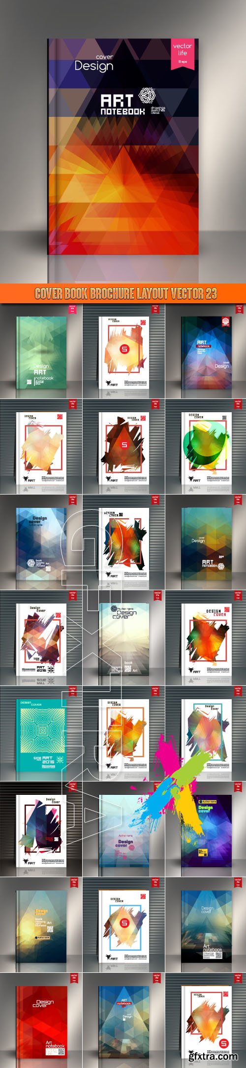 Cover book brochure layout vector 23