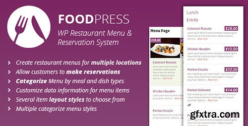 CodeCanyon - foodpress v1.3.5 - Restaurant Menu & Reservation Plugin - 6480595