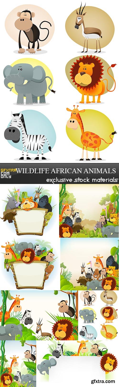 Wildlife African Animals, 8 x UHQ JPEG