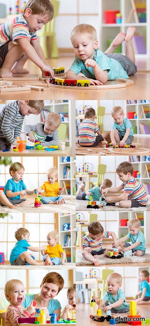 Children Boys Playing