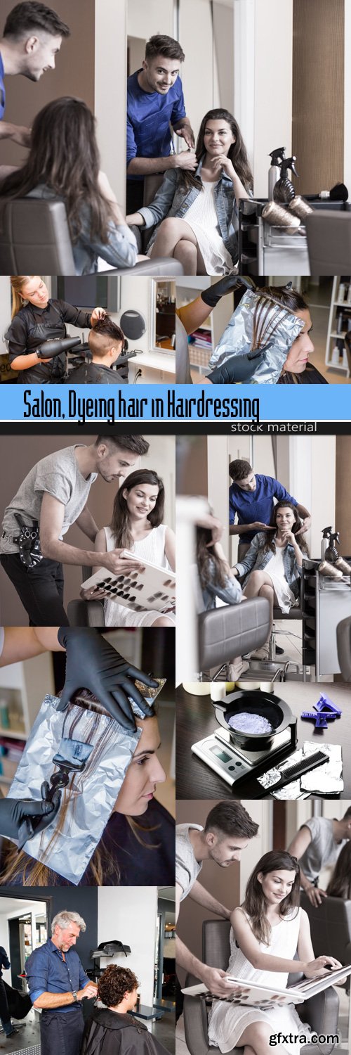 Salon, Dyeing hair in Hairdressing