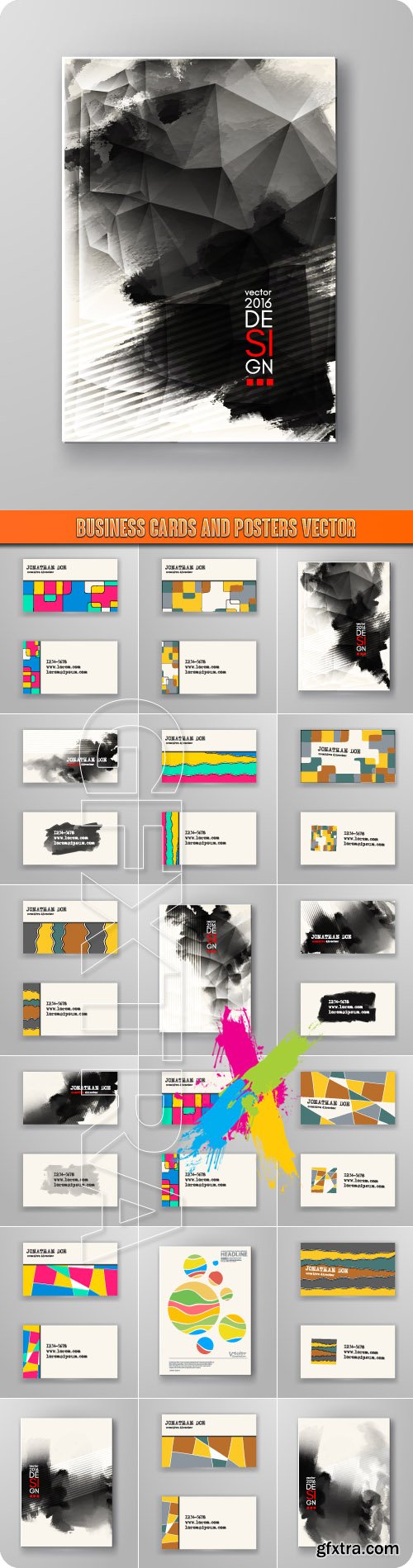 Business cards and posters vector