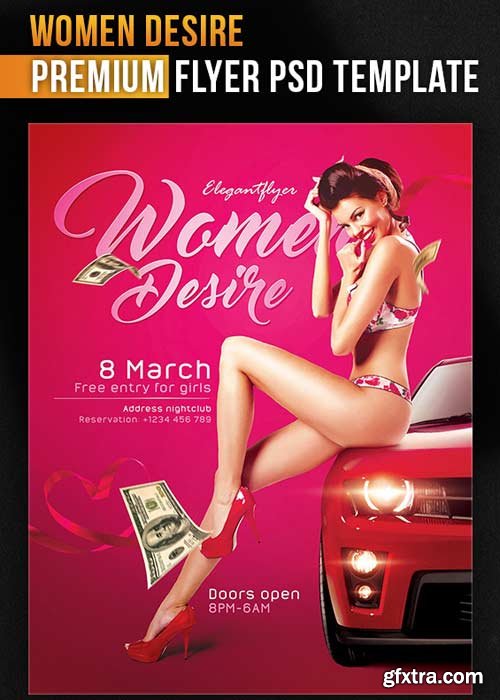 Women Desire – Flyer PSD Template + Facebook Cover