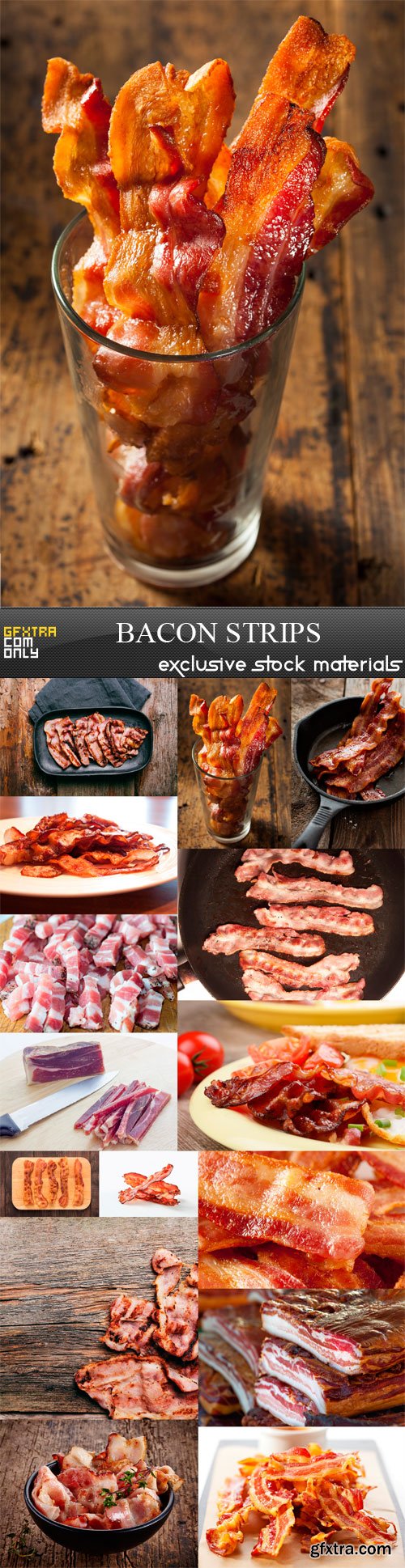 Bacon Strips - 15 x JPEGs