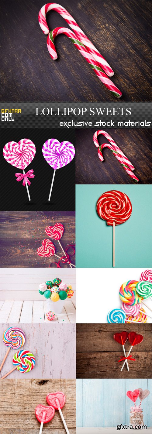 Lollipop Sweets - 10 JPEGs