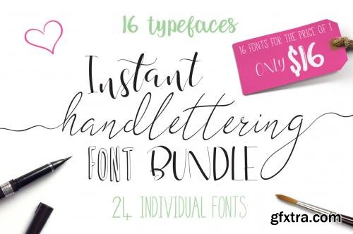 Creativemarket Font Bundle - Instant Hand Lettering 553821