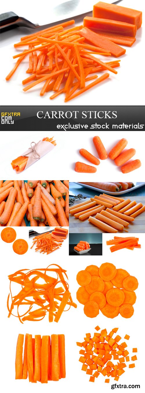 Carrot Sticks - 9 x JPEGs