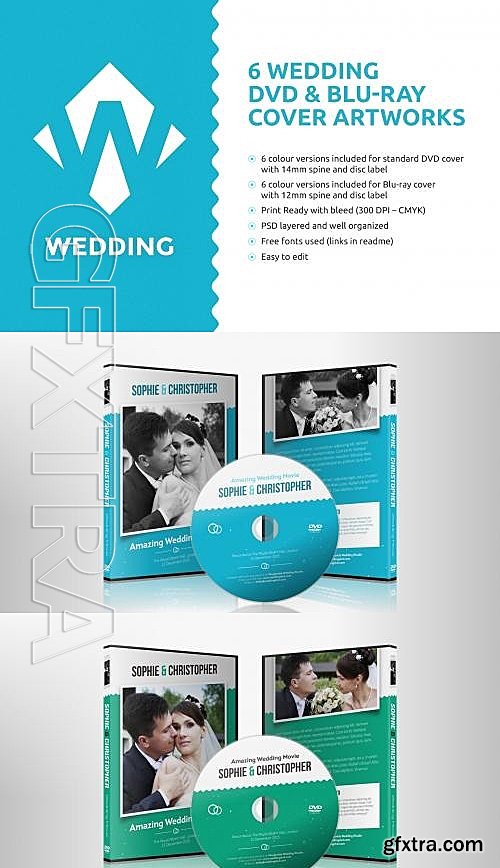 CM - 6 Wedding DVD Cover Artwork PSD 558701
