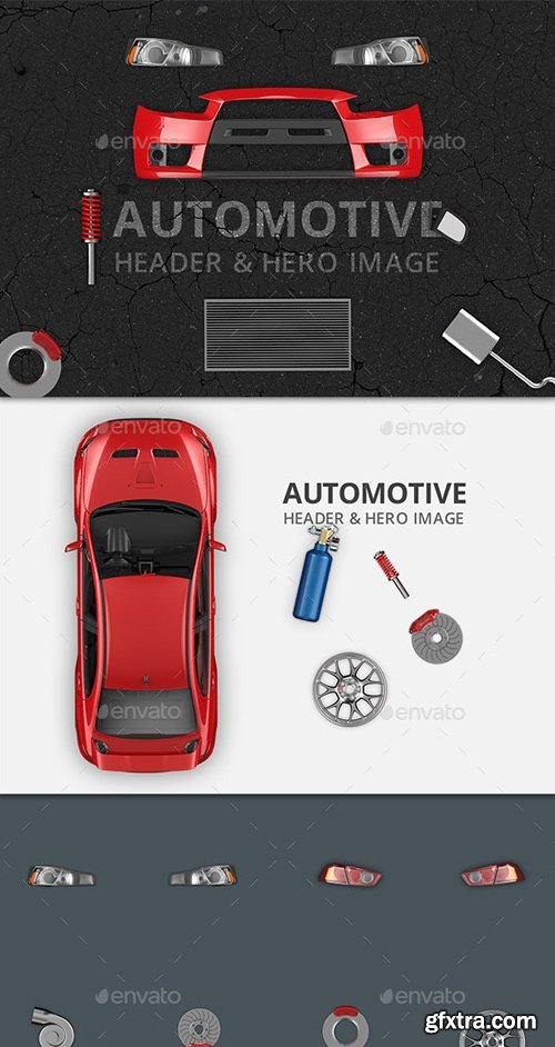 GraphicRiver - Automotive Hero Image and Header Mockup - 13373268