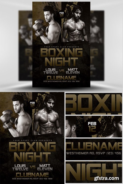 Boxing Night Flyer Template 3