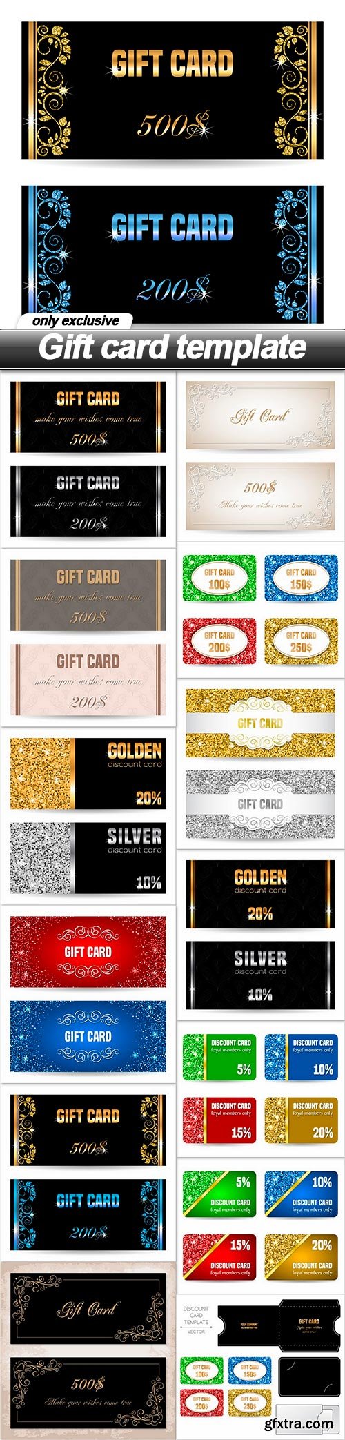 Gift card template - 13 EPS