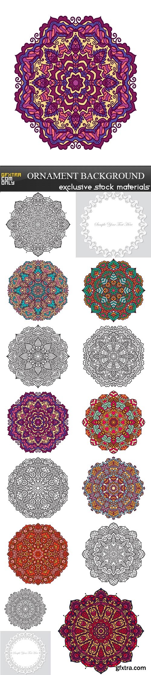 Ornament background, 15 x EPS