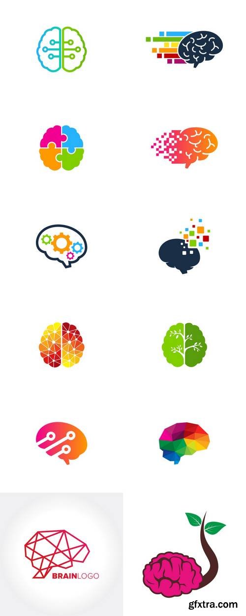 Brain Logo Vector Illustration