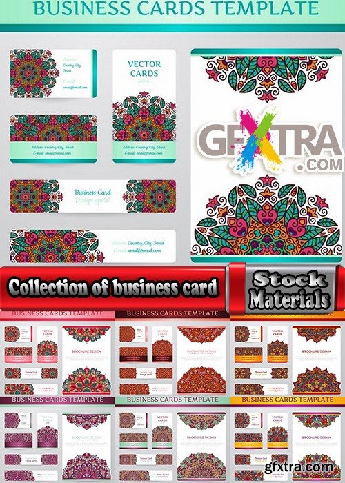 Collection of vector image flyer banner brochure business card 15-25 Eps