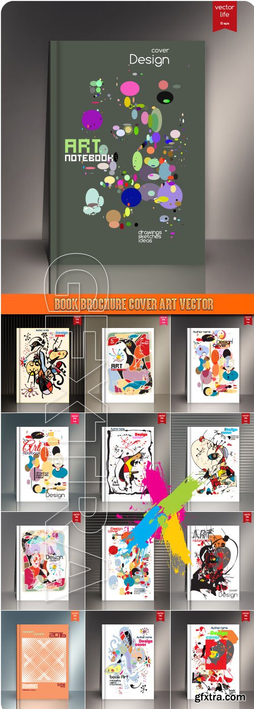 Book brochure cover art vector
