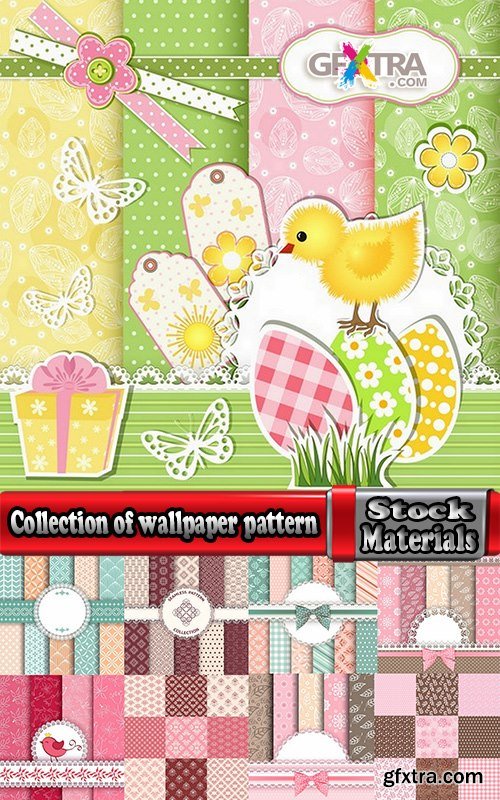 Collection of wallpaper pattern decorative motif 25 EPS
