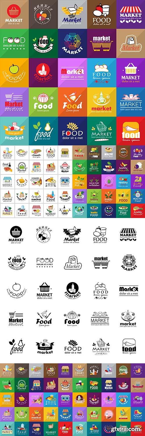 Food And Market Icons and Logos