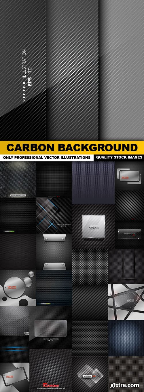 Carbon Background - 30 Vector