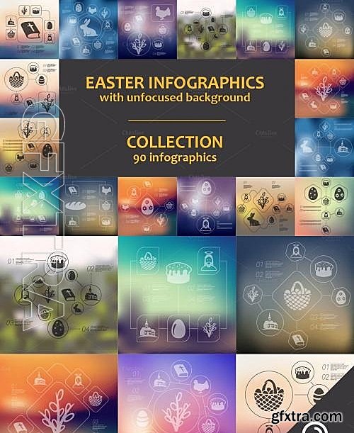 CM - 90 Easter Infographics Collection 227312