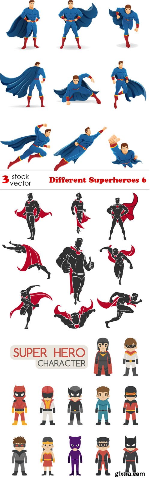 Vectors - Different Superheroes 6