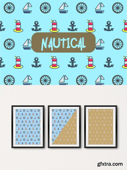 Nautical icon pattern - CM 551821